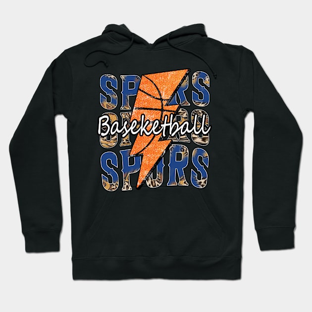 Graphic Basketball Spurs Proud Name Vintage Hoodie by Frozen Jack monster